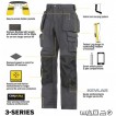 Snickers Trousers Floor Layers Workwear Trousers w/ advanced cut with twisted leg